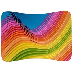  Rainbow Pattern Lines Velour Seat Head Rest Cushion by artworkshop