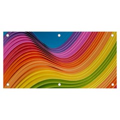  Rainbow Pattern Lines Banner And Sign 6  X 3 