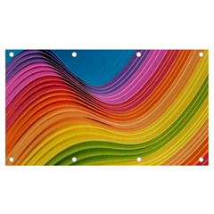  Rainbow Pattern Lines Banner And Sign 7  X 4  by artworkshop