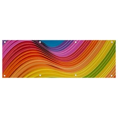  Rainbow Pattern Lines Banner And Sign 9  X 3 