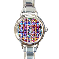 Abstract Background Blur Round Italian Charm Watch by artworkshop