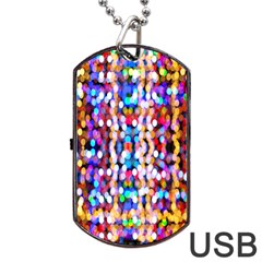 Abstract Background Blur Dog Tag Usb Flash (two Sides) by artworkshop