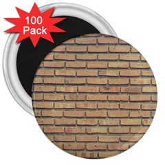 Bricks Wall Red  3  Magnets (100 Pack) by artworkshop