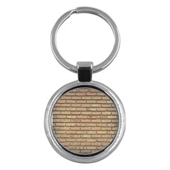 Bricks Wall Red  Key Chain (round) by artworkshop