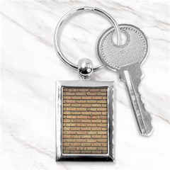 Bricks Wall Red  Key Chain (rectangle) by artworkshop