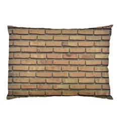 Bricks Wall Red  Pillow Case by artworkshop