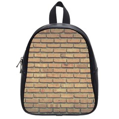 Bricks Wall Red  School Bag (small) by artworkshop