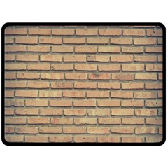 Bricks Wall Red  Fleece Blanket (large)  by artworkshop