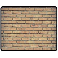 Bricks Wall Red  Fleece Blanket (medium) 