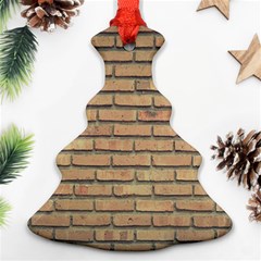 Bricks Wall Red  Ornament (christmas Tree)  by artworkshop