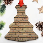 Bricks Wall Red  Ornament (Christmas Tree)  Front