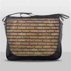 Bricks Wall Red  Messenger Bag by artworkshop