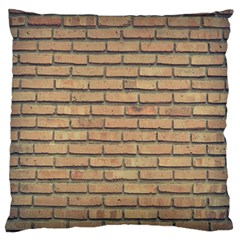 Bricks Wall Red  Large Flano Cushion Case (one Side) by artworkshop