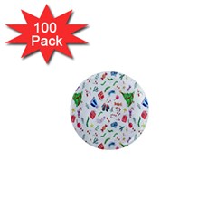 New Year Christmas Winter Watercolor 1  Mini Magnets (100 Pack)  by artworkshop