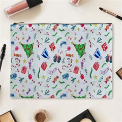 New Year Christmas Winter Watercolor Cosmetic Bag (xl) by artworkshop