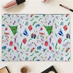 New Year Christmas Winter Watercolor Cosmetic Bag (XXL) Front