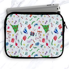 New Year Christmas Winter Watercolor Apple Ipad 2/3/4 Zipper Cases by artworkshop