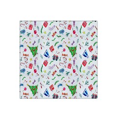 New Year Christmas Winter Watercolor Satin Bandana Scarf 22  X 22  by artworkshop