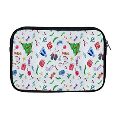 New Year Christmas Winter Watercolor Apple Macbook Pro 17  Zipper Case by artworkshop