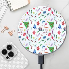 New Year Christmas Winter Watercolor Wireless Charger by artworkshop