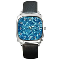 Surface Abstract Background Square Metal Watch by artworkshop