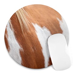 Horse Coat Animal Equine Round Mousepads by artworkshop