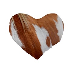 Horse Coat Animal Equine Standard 16  Premium Flano Heart Shape Cushions by artworkshop