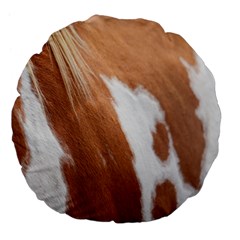 Horse Coat Animal Equine Large 18  Premium Flano Round Cushions by artworkshop