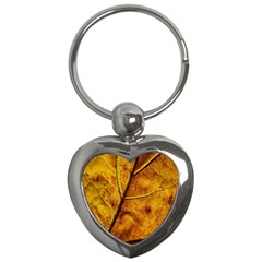 Leaf Leaf Veins Fall Key Chain (heart) by artworkshop