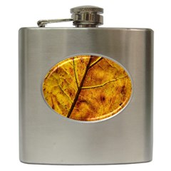 Leaf Leaf Veins Fall Hip Flask (6 Oz) by artworkshop