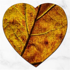 Leaf Leaf Veins Fall Jigsaw Puzzle (heart) by artworkshop