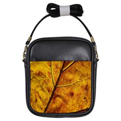 Leaf Leaf Veins Fall Girls Sling Bag by artworkshop