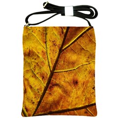 Leaf Leaf Veins Fall Shoulder Sling Bag by artworkshop