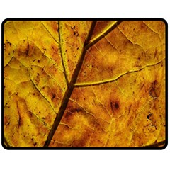 Leaf Leaf Veins Fall Fleece Blanket (medium)  by artworkshop