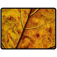 Leaf Leaf Veins Fall Fleece Blanket (large)  by artworkshop