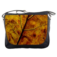 Leaf Leaf Veins Fall Messenger Bag by artworkshop