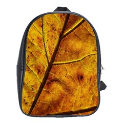 Leaf Leaf Veins Fall School Bag (xl) by artworkshop