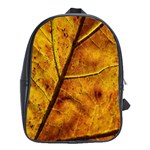 Leaf Leaf Veins Fall School Bag (XL) Front