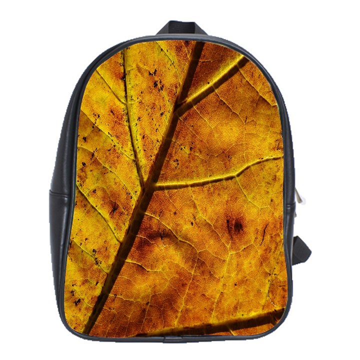 Leaf Leaf Veins Fall School Bag (XL)