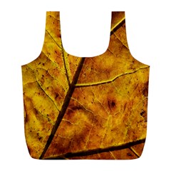 Leaf Leaf Veins Fall Full Print Recycle Bag (l) by artworkshop