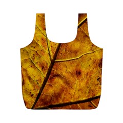 Leaf Leaf Veins Fall Full Print Recycle Bag (m) by artworkshop