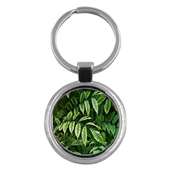 Leaves Foliage Twig Bush Plant Key Chain (round) by artworkshop