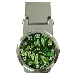 Leaves Foliage Twig Bush Plant Money Clip Watches by artworkshop