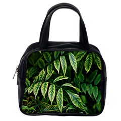 Leaves Foliage Twig Bush Plant Classic Handbag (one Side) by artworkshop