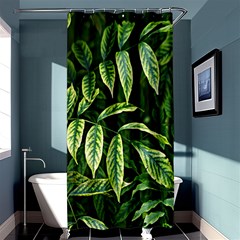 Leaves Foliage Twig Bush Plant Shower Curtain 36  X 72  (stall)  by artworkshop