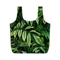 Leaves Foliage Twig Bush Plant Full Print Recycle Bag (m) by artworkshop