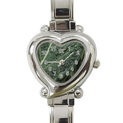 Leaves Water Drops Green  Heart Italian Charm Watch by artworkshop