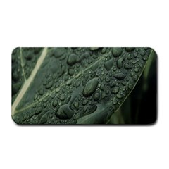 Leaves Water Drops Green  Medium Bar Mats by artworkshop