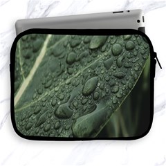 Leaves Water Drops Green  Apple Ipad 2/3/4 Zipper Cases by artworkshop