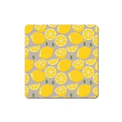 Lemon Wallpaper Square Magnet by artworkshop